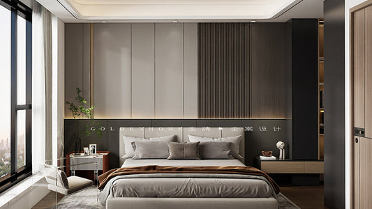 Master Bedroom Interior Design—Creating Luxury with Custom Full Wall Cabinets