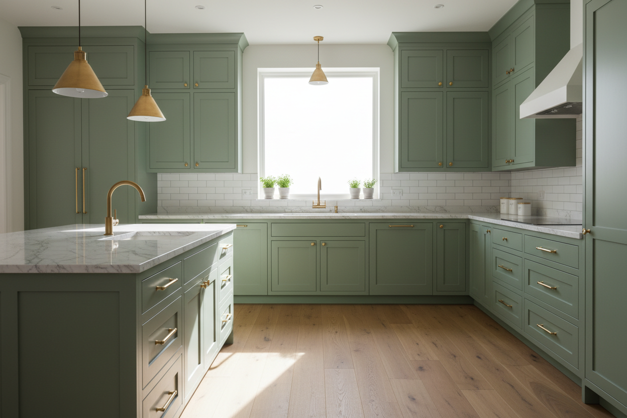 Transform Your Kitchen with Green Cabinets in Kitchen Designs – GoldenHome