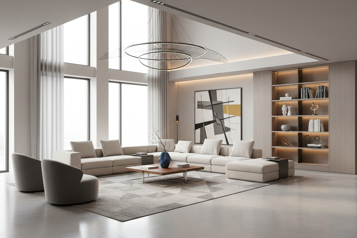 Living Hall Modern Design Manufacturer | Custom Living Room Cabinets ...