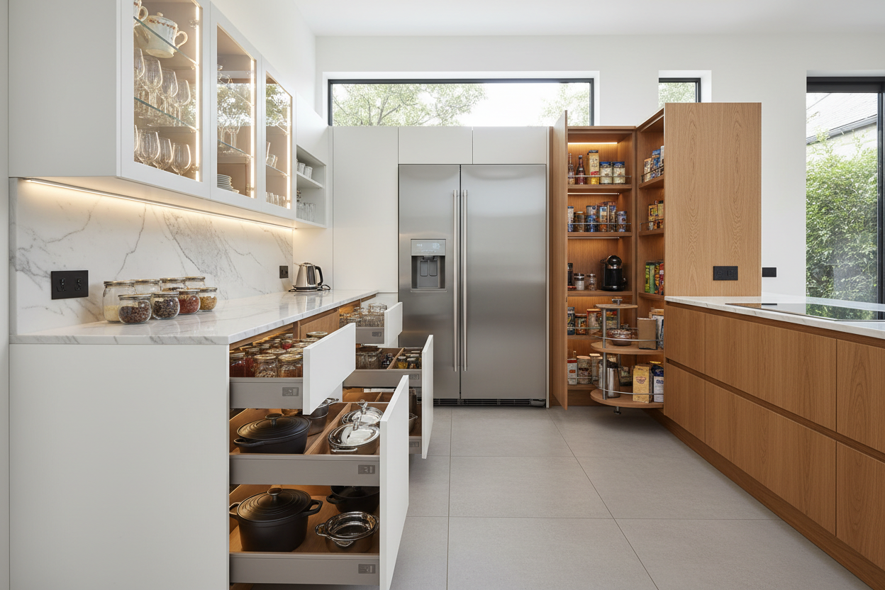 Luxury Kitchen Cabinet Storage Solutions: Premium Design and Smart