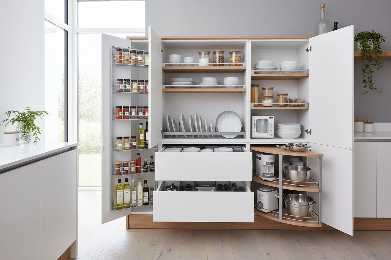 Space-Saving Cabinet Modern Kitchen Ideas | Modern Kitchen Storage ...