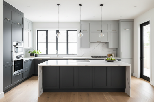 light gray kitchen cabinets