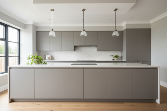 modern grey kitchen cabinets