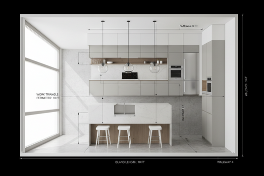 modern kitchen space planning